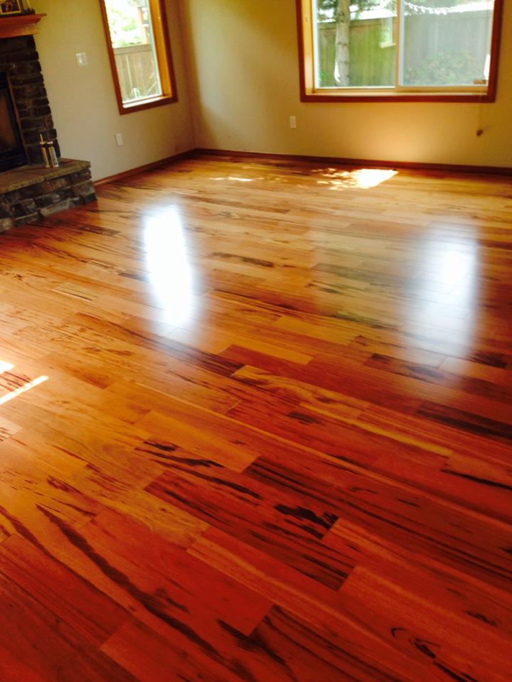 Beautiful Tigerwood Flooring Installed, Hardwood Flooring Lynnwood Wa